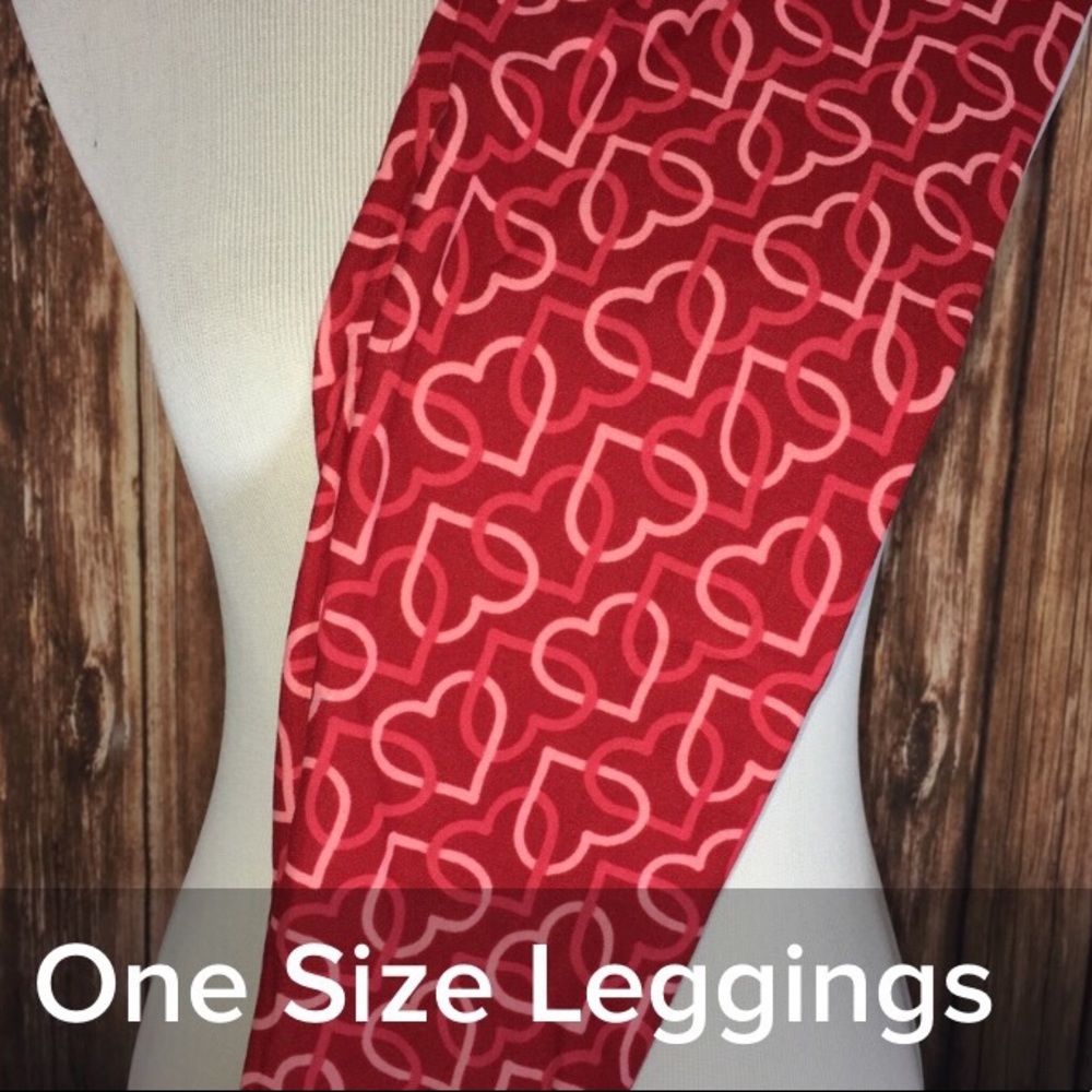 LuLaRoe Vday Leggings OS
